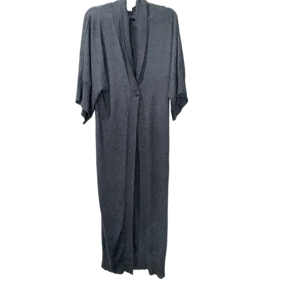 👗🌫️ SPIEGEL *NWOT* Cashmere + Silk Long Gray Grey‎ Duster Cardigan | Women's S